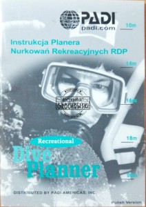 Instrukcja Planera Nurkowań Rekreacyjnych RDP 