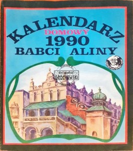 Kalendarz domowy babci Alini 1990