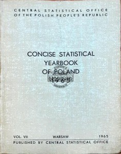 Concise Statistical Yearbook of Poland, vol. 7/1965