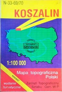Mapa topograficzna Polski,1:100 000, Koszalin