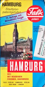 Hamburg. Stadtplan patentgefaltet