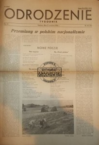 Odrodzenie Tygodnik, nr 38 (95), 22 września 1946
