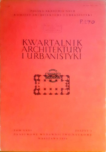 635108 Kwartalnik architektury i urbanistyki, tom 31, zeszyt 2