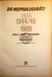 1918 1989 do niepodległości