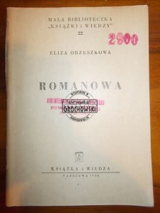 Romanowa. (Seria: Mała Biblioteczka Książki I Wiedzy, 22)