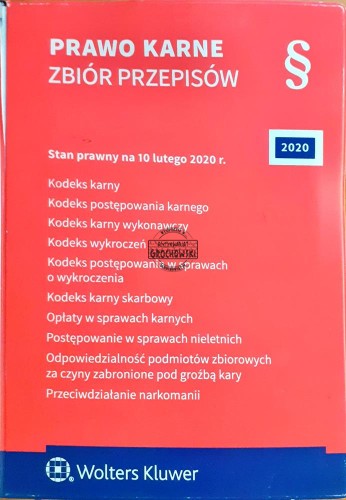 637022 Prawo karne, Zbiór przepisów