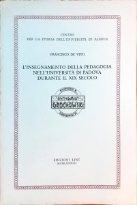 L'insegnamento della pedagogia all'università di Padova durante il XIX secolo / Nauczanie pedagogiki na Uniwersytecie w Padwie w XIX wieku