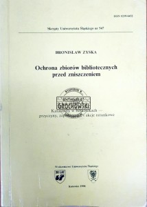 Ochrona zbiorów bibliotecznych przd zniszczeniem. Tom 4