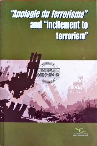 "Apologie du terrorisme" and "incitement to terrorism"