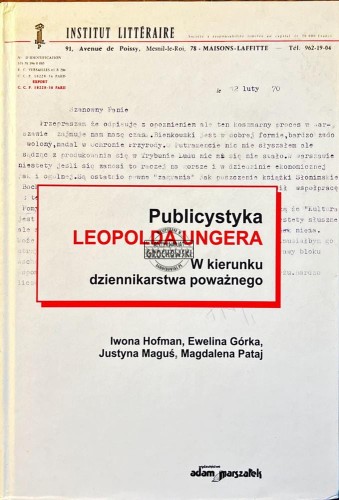656493 Publistyka Leopolda Ungera