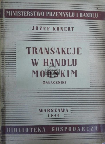 655013 Transakcje w handlu morskim. Załączniki