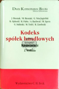 Kodeks spółek handlowych. Komentarz