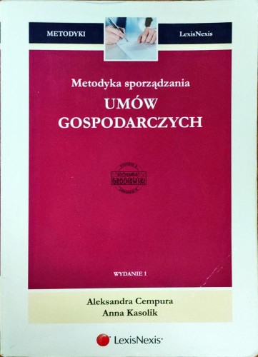 648299 Metodyka sporządzania umów gospodarczych