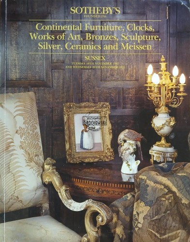 654290 Continental furniture, Clocks, Works of Art, Bronzes, Sculpture, Silver, Ceramics and Meissen