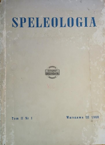 654757 Speleologia, tom 2, Nr. 1, 1960