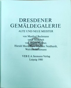 Dresdener Gemaldegalerie. Alte und neue meister