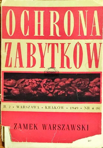 648837 Ochrona Zabytków 4/1949