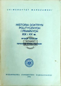 Historia doktryn politycznych i prawnych XIX i XX w.
