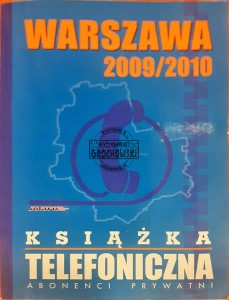 Warszawa 2009 / 2010 Książka telefoniczna, abonenci priwatny 