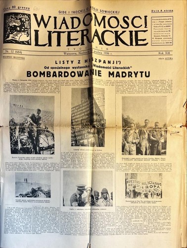 677856 Wiadomości literackie. Nr 52 (684), 13 grudnia 1936