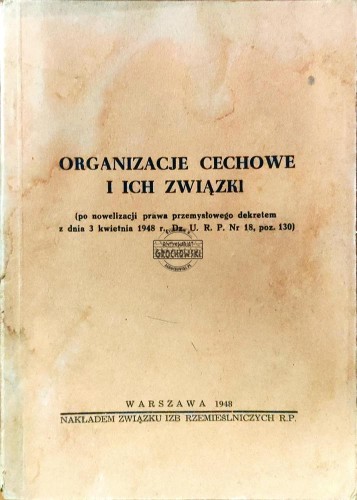 658925 Organizacje cechowe i ich związki