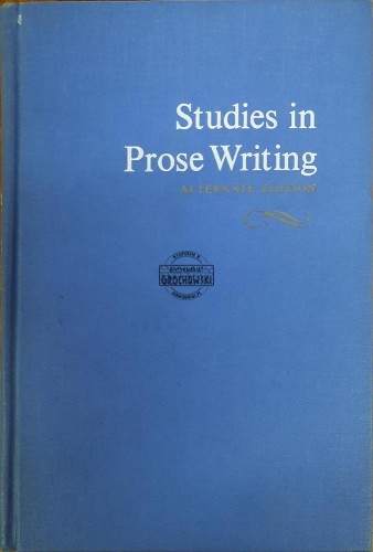 659798 Studies in Prose Writing