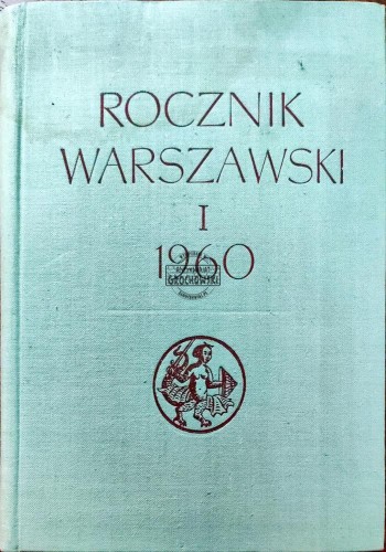 661194 Rocznik Warszawski 1960