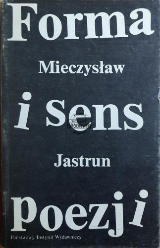 662501 Forma i sens poezji