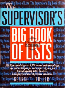 The Supervisor's Big Book of Lists