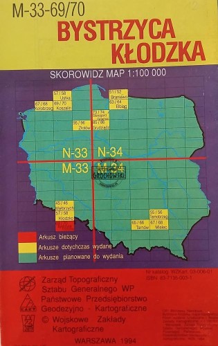 663832 Bystrzyca Kłodzka 1 : 100 000