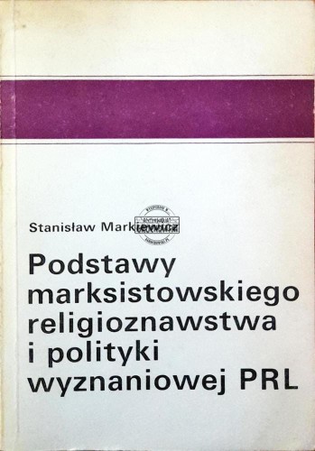 667049 Podstawy marksistowskiego religioznawstwa i polityki wyznaniowej PRL