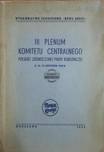666221 III Plenum Komitetu Centralnego Polskiej Zjednoczonej Patrii Robotniczej