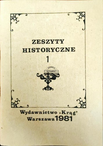 664703 Zeszyty Historyczne nr 1