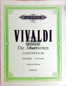 Die Jahreszeiten. Concerto III. Der Herbst. Violine und Klavier