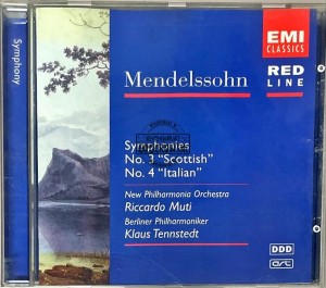 Mendelssohn - New Philharmonia Orchestra, Riccardo Muti, Berliner Philharmoniker, Klaus Tennstedt – Symphonies No. 3 "Scottish", No. 4 "Italian" CD