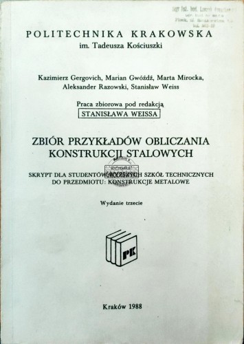 668441 Zbiór przykładów obliczania konstrukcji stalowych