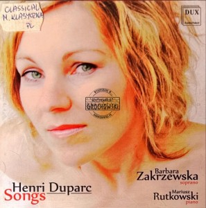 Henri Duparc - Pieśni / Songs CD