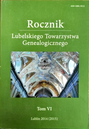 668898 Rocznik Lubelskiego Towarzystwa Genealogicznego. Tom VI 2014(2015)