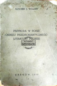 Przyroda w poezji okresu przedromantycznego literatury polskiej