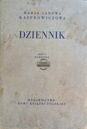 689611 Dziennik , część V, Harenda