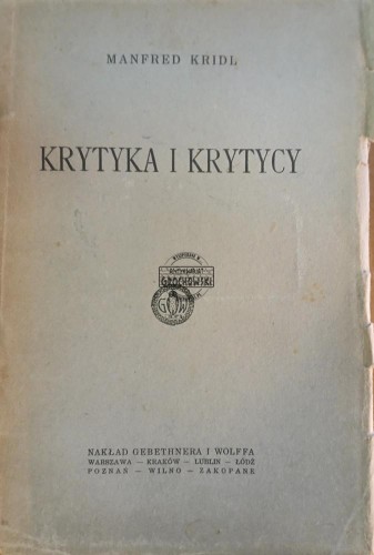 689612 Krytyka i krytycy