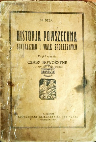 688617 Historja powszechna socjalizmu i walk społecznych. Część 3 czasy nowożytne od XIV do XVIII wieku