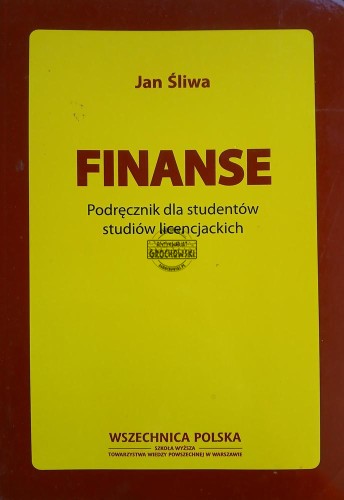 689709 Finanse, Podręcznik dla studentów studiów licencjackich