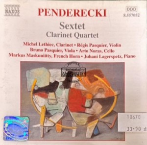Krzysztof Penderecki - Sextet · Clarinet Quartet CD