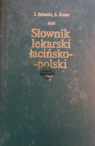 689828 Słownik lekarski łacińsko-polski