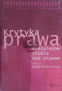 Krytyka prawa, tom 2, Bezpieczeństwo