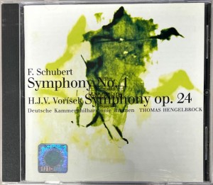 Voříšek, Schubert - Deutsche Kammerphilharmonie Bremen, Thomas Hengelbrock – F. Schubert Symphony No. 1 - J.V. Voříšek Symphony Op. 24 CD