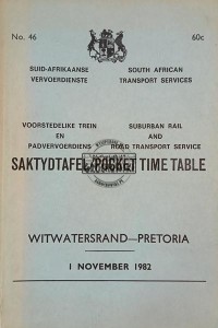 Saktydtafel / Pocket Time Table