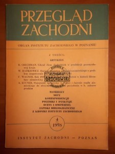 Przegląd Zachodni 4 1958