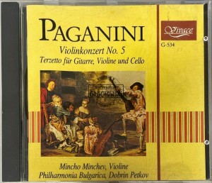 Paganini, Mincho Minchev, Philharmonia Bulgarica, Dobrin Petkov – Violin Concerto No. 5 - Terzetto For Guitar, Violin And Cello CD
